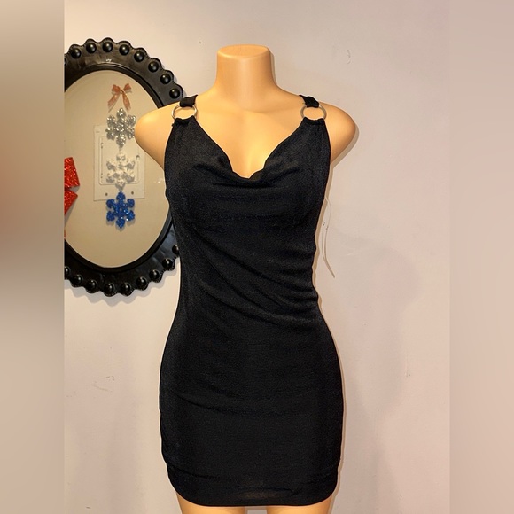 NWT INSPIRED HEART BLACK DRESS INSPIRED HEART  BODYCON  SIZE L (32) - Picture 2 of 8
